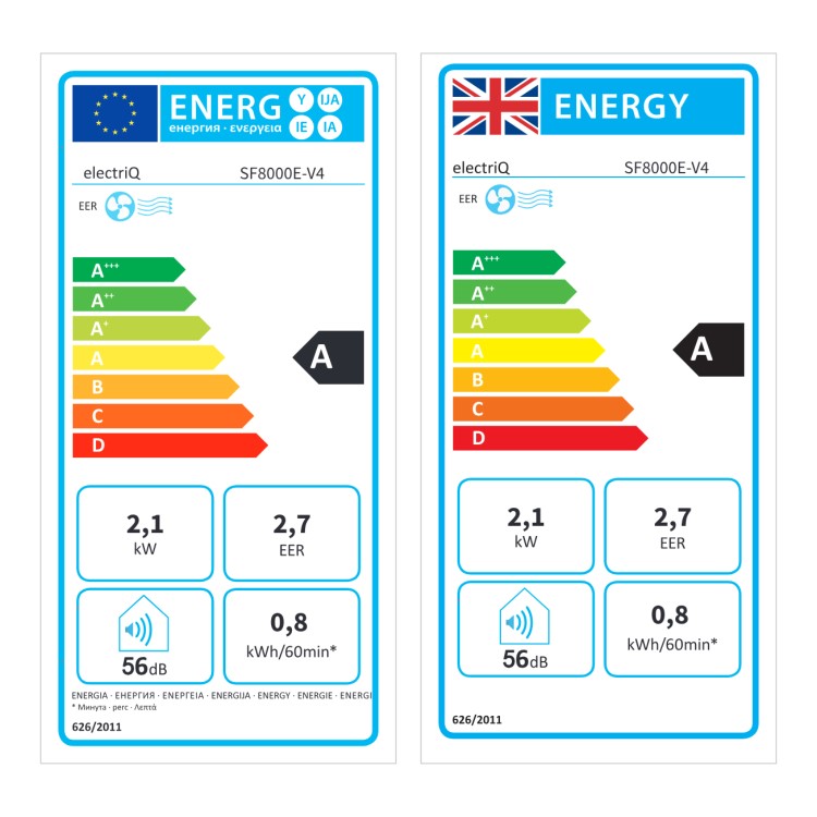 Refurbished - electriQ Slimline 7000 BTU Portable Air Conditioner