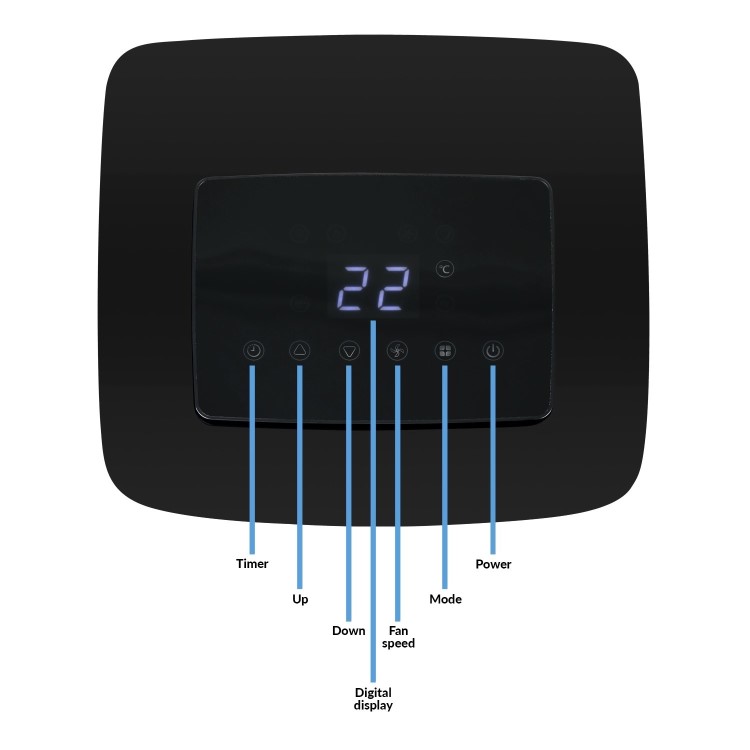 GRADE A5 - Amcor 7000 BTU Slim & Portable Air Conditioner for rooms up to 18 sqm 