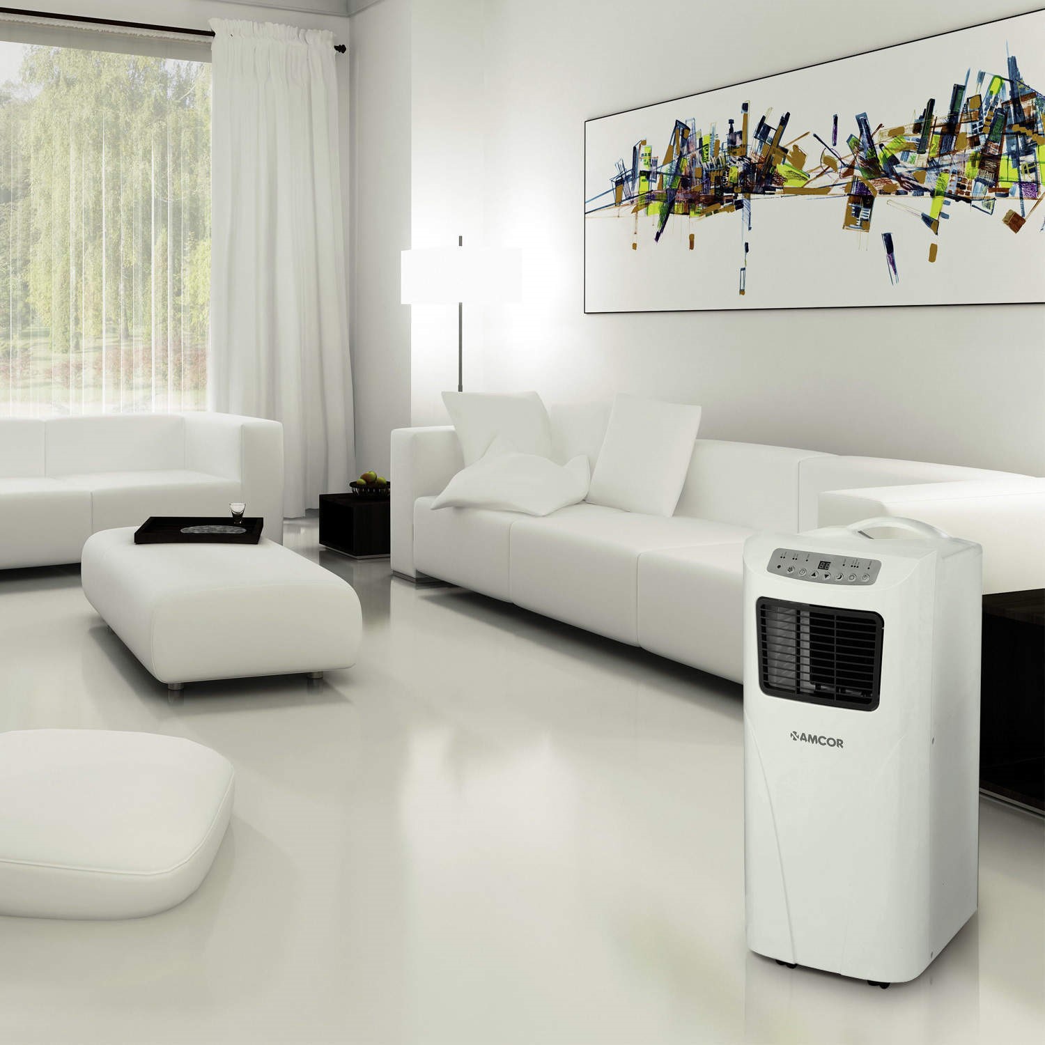 Amcor SF8000E Portable Air Conditioning Unit Mobile Air Conditioner for Rooms and Offices up to 18 sqm 