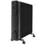 Refurbished electriQ 2.5kw Black Smart WiFi Alexa Oil Filled Radiator 11 Fin  24 hour and Weekly Timer with Thermostat and Remote 