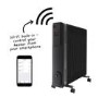 Refurbished electriQ 2.5kw Black Smart WiFi Alexa Oil Filled Radiator 11 Fin  24 hour and Weekly Timer with Thermostat and Remote 