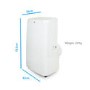 GRADE A3 - electriQ 12000 BTU Quiet Portable Air Conditioner - for rooms up to 30sqm