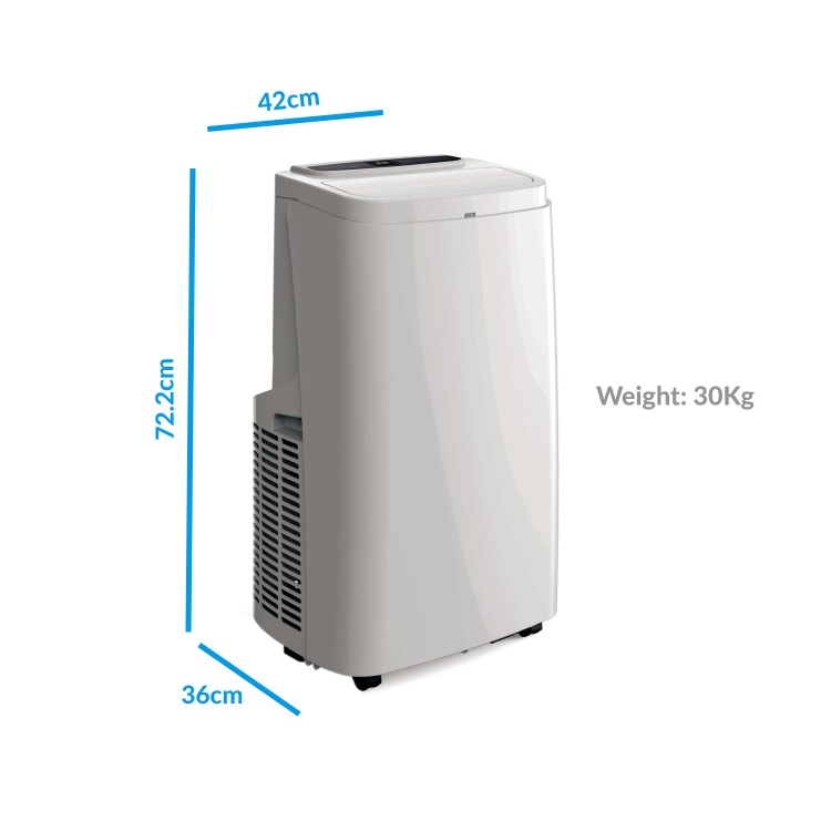 Refurbished electriQ SILENT16 16000 BTU Quiet Portable Air Conditioner for large rooms up to 42 sqm