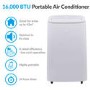 GRADE A3 - electriQ 16000 BTU Quiet Portable Air Conditioner - for large rooms up to 42 sqm