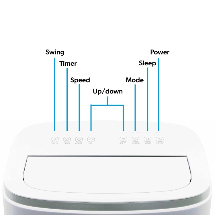 GRADE A3 - electriQ 16000 BTU Quiet Portable Air Conditioner - for large rooms up to 42 sqm
