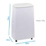 GRADE A3 - electriQ 16000 BTU Quiet Portable Air Conditioner - for large rooms up to 42 sqm