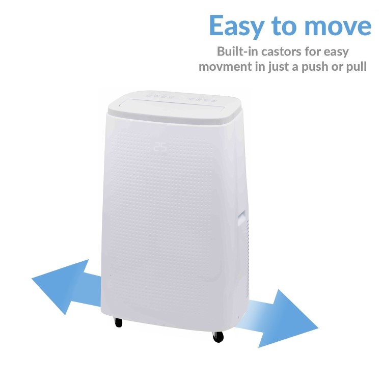 GRADE A3 - electriQ 16000 BTU Quiet Portable Air Conditioner - for large rooms up to 42 sqm