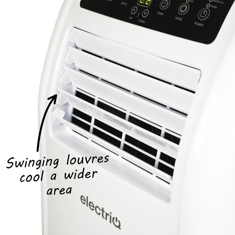 GRADE A2 - electriQ SILENT10 - 9000 BTU Quiet Air Conditioner for rooms up to  25 sqm