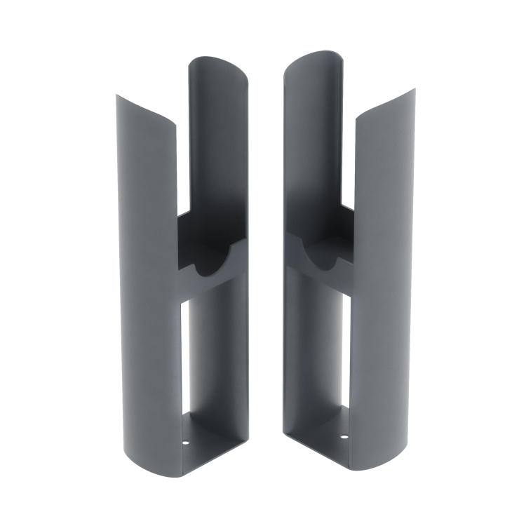 Sorrento Anthracite Designer Radiator Feet -Suitable for Oval Double Panel Radiator