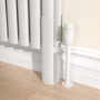 Sorrento White Designer Radiator Feet -Suitable for Oval Double Panel Radiator