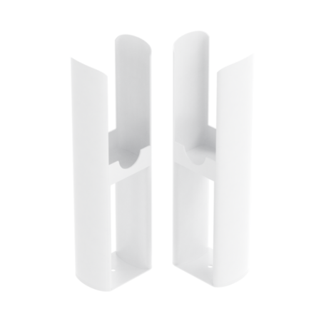 Sorrento White Designer Radiator Feet -Suitable for Oval Double Panel Radiator