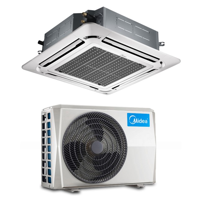 24000 BTU 7kW A/A+ SCOP 4  Super Slim Ceiling Cassette Air Conditioning system with heat pump and 5 years warranty 