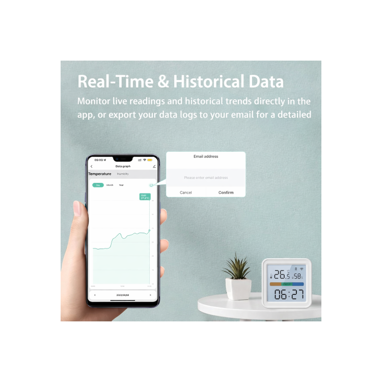WiFi Temperature & Humidity Sensor - Premium Swiss Edition