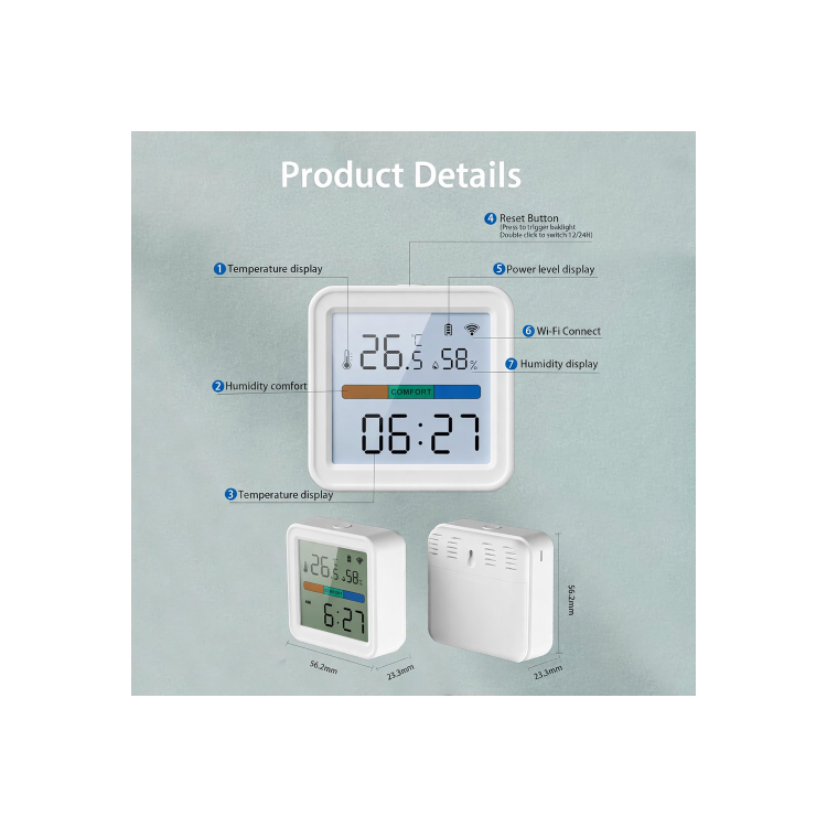 WiFi Temperature & Humidity Sensor - Premium Swiss Edition