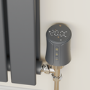 electriQ Smart Modern LCD TRV Thermostatic Radiator Valves Tuya Zigbee Version Anthracite