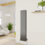 electriQ Smart Modern LCD TRV Thermostatic Radiator Valves Tuya Zigbee Version Anthracite