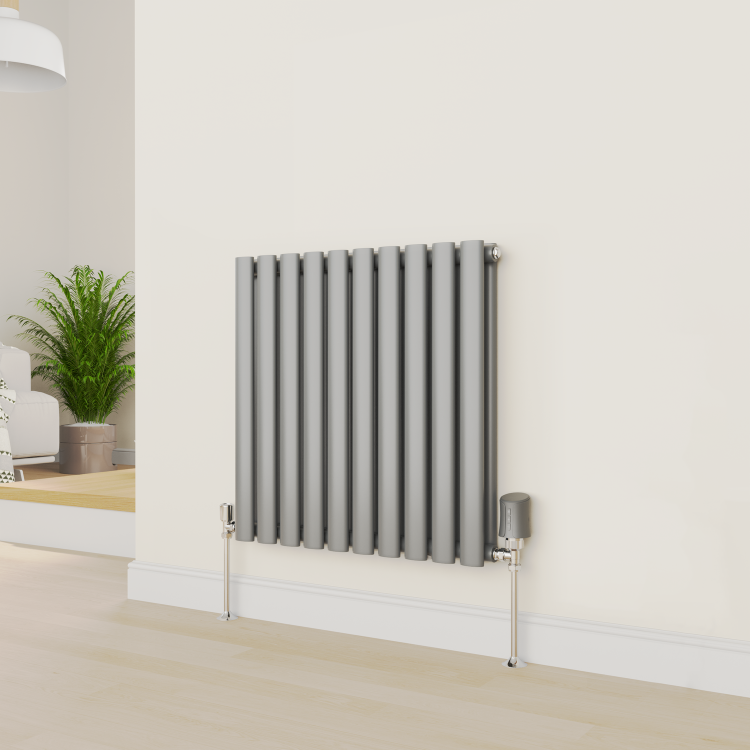 electriQ Smart Modern LCD TRV Thermostatic Radiator Valves Tuya Zigbee Version Anthracite