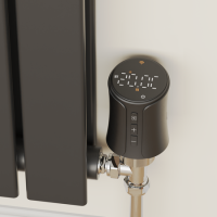 electriQ Smart Modern LCD TRV Thermostatic Radiator Valves Tuya Zigbee Version Black electriQ Smart Modern LCD TRV Thermostatic Radiator Valves Tuya Zigbee Version Black