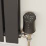 electriQ Smart Modern LCD TRV Thermostatic Radiator Valves Tuya Zigbee Version Black