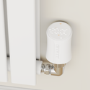 electriQ Smart Modern LCD TRV Thermostatic Radiator Valves Tuya Zigbee Version White