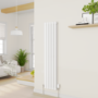 electriQ Smart Modern LCD TRV Thermostatic Radiator Valves Tuya Zigbee Version White