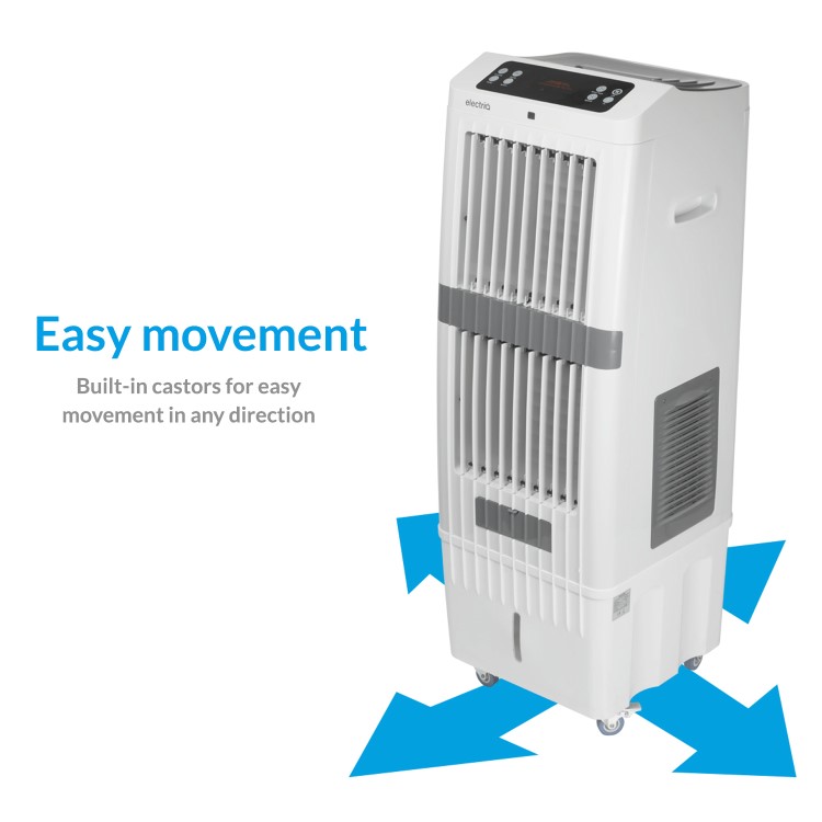 Refurbished electriQ Slim40i 40L Slim Evaporative Air Cooler and Antibacterial Air Purifier