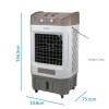 GRADE A2 - electriQ Storm80E 80L Evaporative Air Cooler for areas up to 90 sqm 