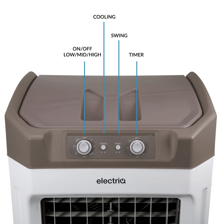 Refurbished electriQ Storm80E 80L Evaporative Air Cooler for areas up to 90 sqm