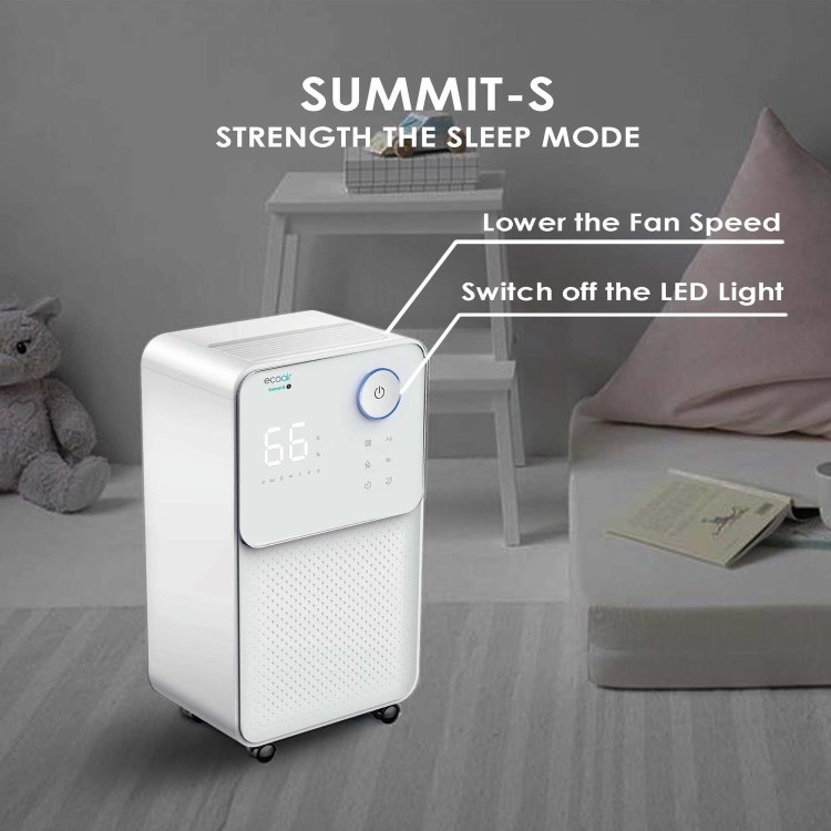 Ecoair Summit 12 Litre Dehumidifier with Sleep and Laundry Mode