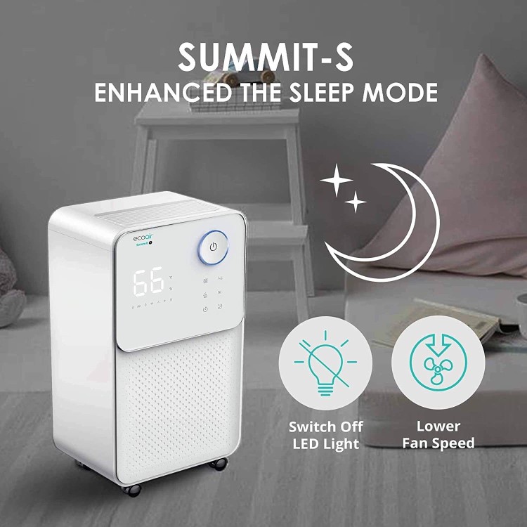 Ecoair Summit 12 Litre Dehumidifier with Sleep and Laundry Mode