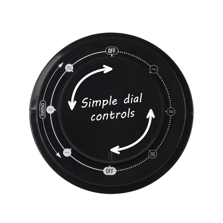 Refurbished electriQ Slim Tower Fan with Oscillation and 3 speed settings Black