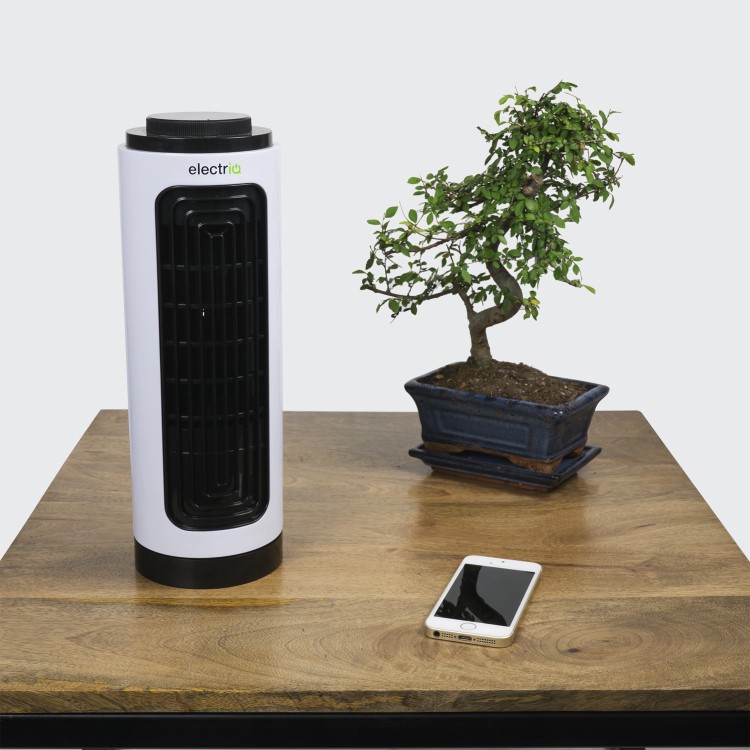 GRADE A1 - electriQ Slim Tower Fan with Oscillation and 3 speed settings - White
