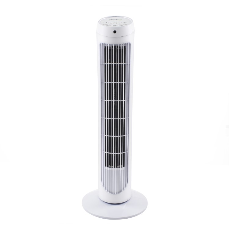 Refurbished electriQ 29 Inch Oscillating Tower Fan - White