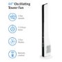 GRADE A2 - electriQ 44 Inch Tower Fan with Remote Control 3 Speed Settings Timer & Oscillation Functions