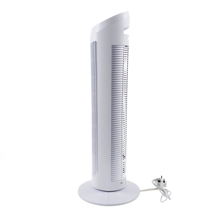 Refurbished electriQ 29 Inch Oscillating Tower Fan - White