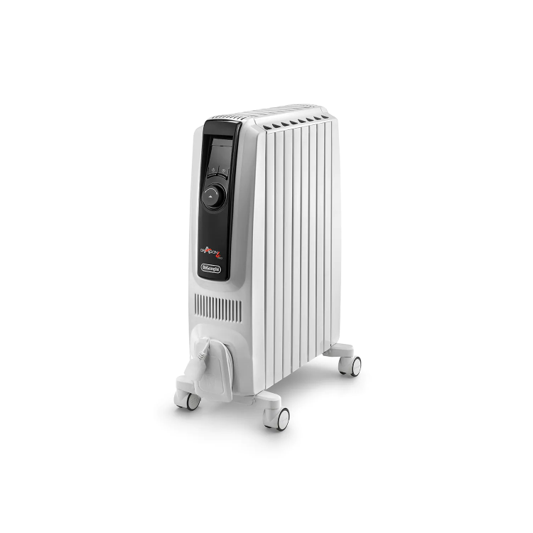 GRADE A3 - DeLonghi Dragon 4 2kW Oil Filled Radiator 8 Fin with Digital Display & Increased Radiant Surface - 10 Year warranty 
