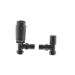 Elego Black Nickel Modern TRV Angled Thermostatic Radiator Valves With Lockshield