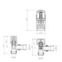 Elego Chrome Modern TRV Angled Thermostatic Radiator Valves With Lockshield