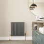 Elego Copper Modern TRV Angled Thermostatic Radiator Valves With Lockshield