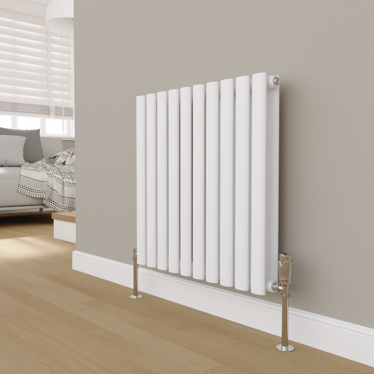 Elego Chrome Modern TRV Angled Thermostatic Radiator Valves With Lockshield