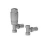 Elego Chrome Modern TRV Angled Thermostatic Radiator Valves With Lockshield