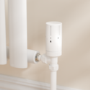 Elego White Modern TRV Angled Thermostatic Radiator Valves With Lockshield
