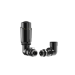 Elego Black Nickel Modern TRV Corner Thermostatic Radiator Valves With Lockshield