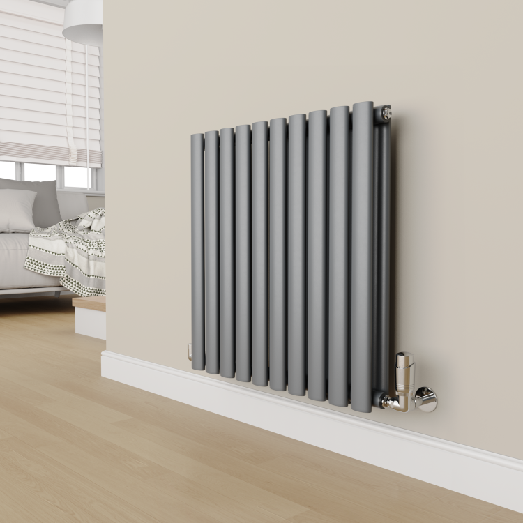 Elego Chrome Modern TRV Corner Thermostatic Radiator Valves With Lockshield