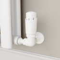 TRV-CN-1WH Elego White Modern TRV Corner Thermostatic Radiator Valves With Lockshield
