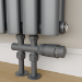 Elego Anthracite Gray Modern TRV H Block Thermostatic Radiator Valves 