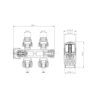 Elego Black Nickel Modern TRV H Block Thermostatic Radiator Valve
