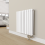 Elego Chrome Modern TRV H Block Thermostatic Radiator Valves 