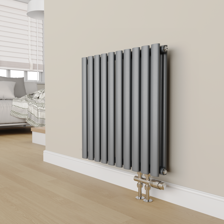 Elego Chrome Modern TRV H Block Thermostatic Radiator Valves 