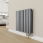 Elego Chrome Modern TRV H Block Thermostatic Radiator Valves 